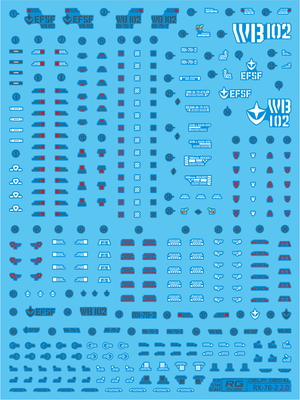Delpi Water Decal For RG RX-78-2 2.0 - A-Z Toy Hobby