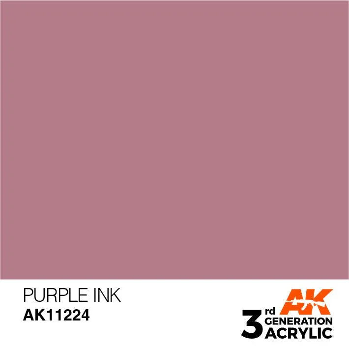 AK Interactive AK11224 3G Purple Ink Acrylic Paint 17ml - A-Z Toy Hobby