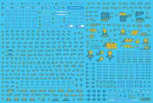 Delpi White and Gold Holo Water Decal For MG Banshee Ver. Ka - A-Z Toy Hobby