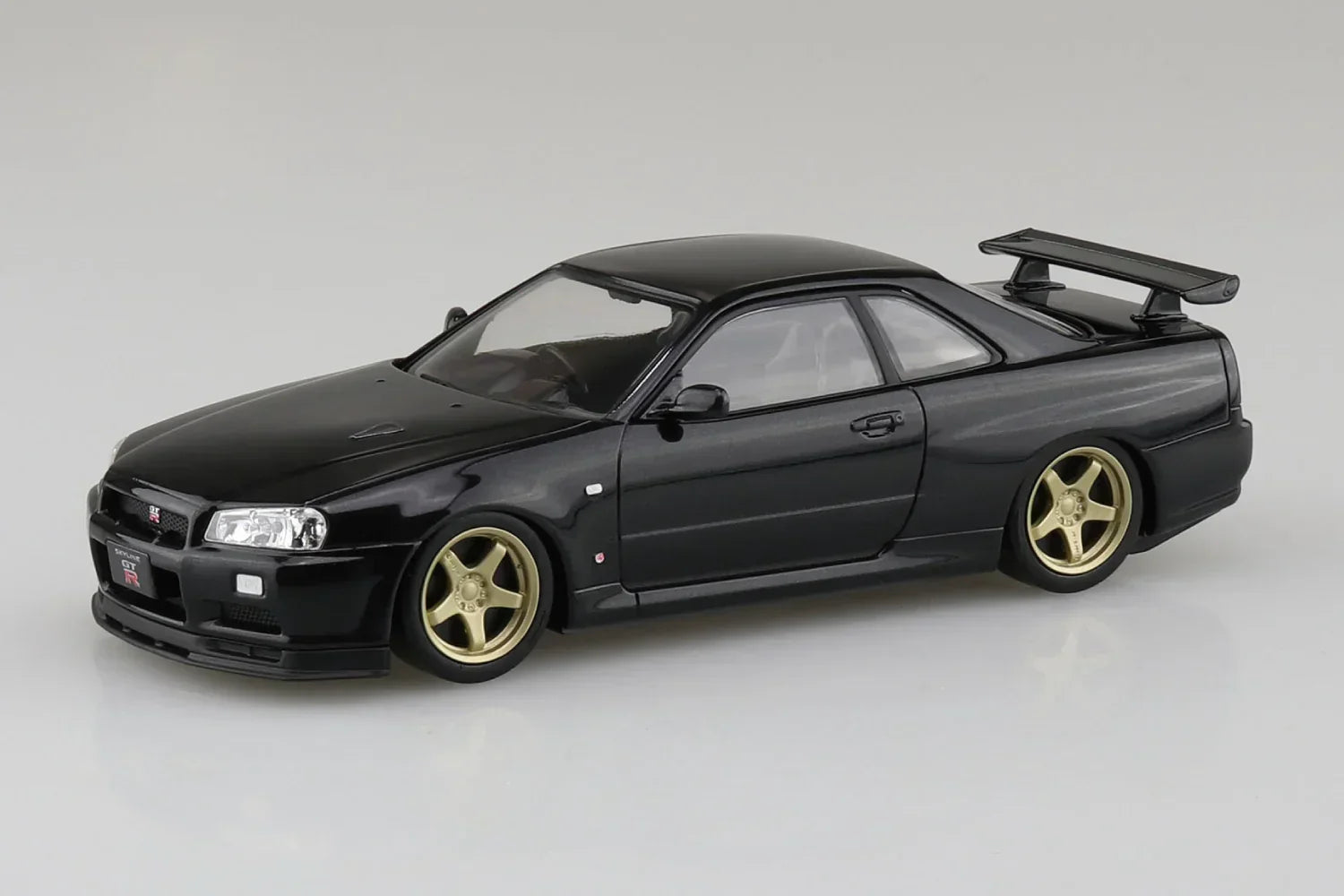 Aoshima Snap Kit 12CU-BP Nissan R34 Skyline GT-R Custom Wheel (Black Pearl) 1/32 Model Kit