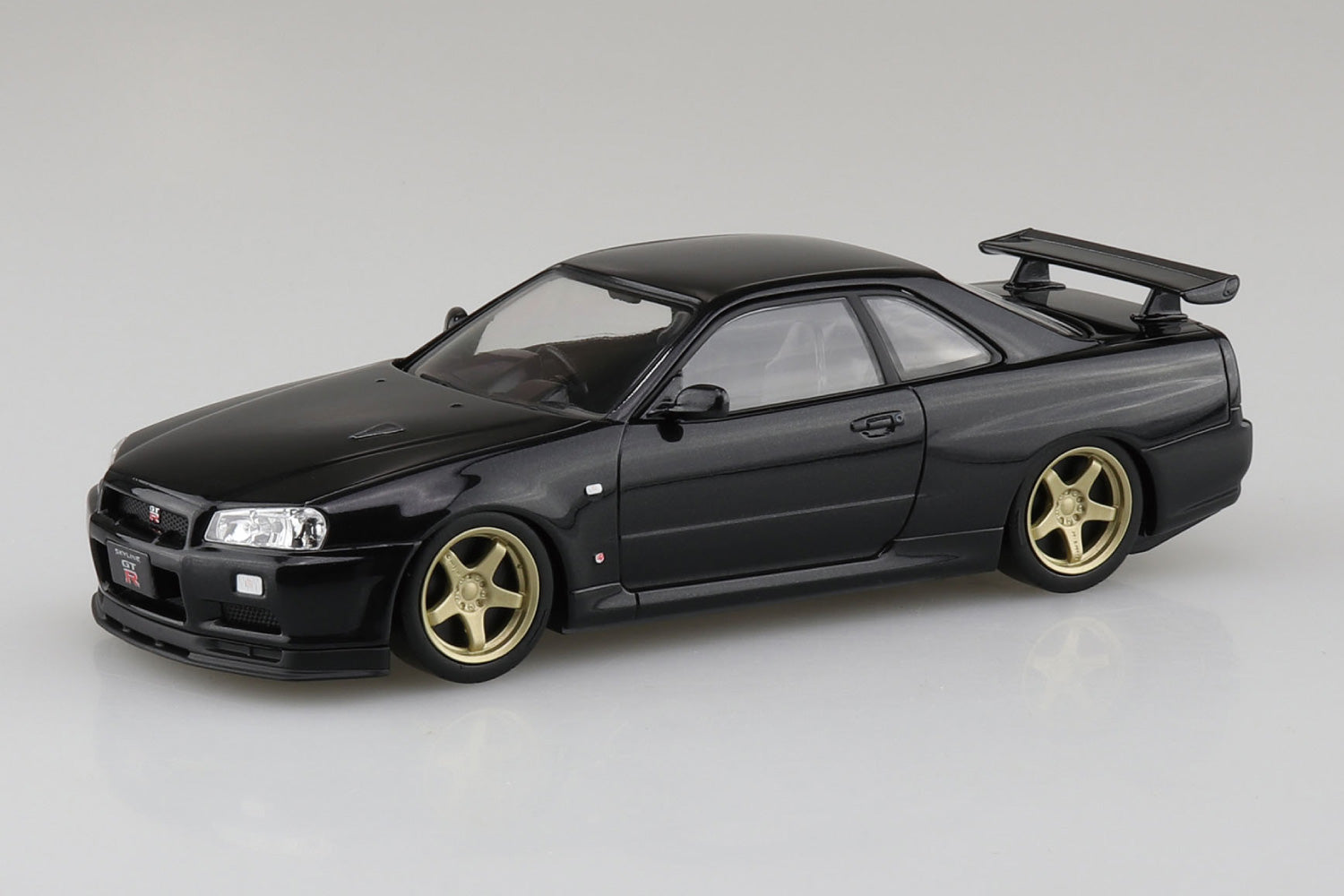 Aoshima Snap Kit 12CU-BP Nissan R34 Skyline GT-R Custom Wheel (Black Pearl) 1/32 Model Kit