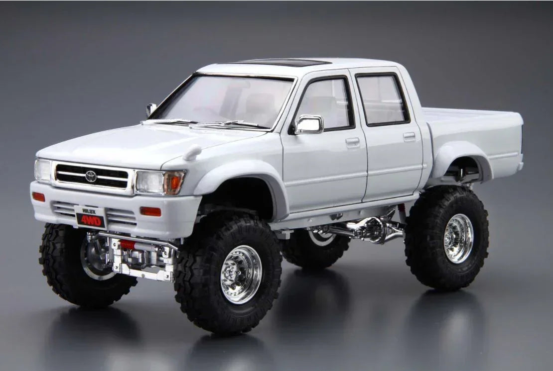 Aoshima 06131 1994 Toyota LN107 Hilux Pickup Double Cab Lift Up 1/24 Model Kit - A-Z Toy Hobby