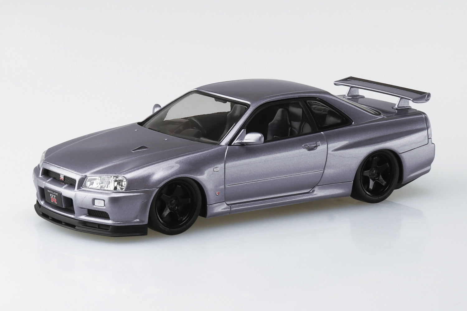 Aoshima Snap Kit 12CU-AS Nissan R34 Skyline GT-R Custom Wheel (Athlete Silver) 1/32 Model Kit