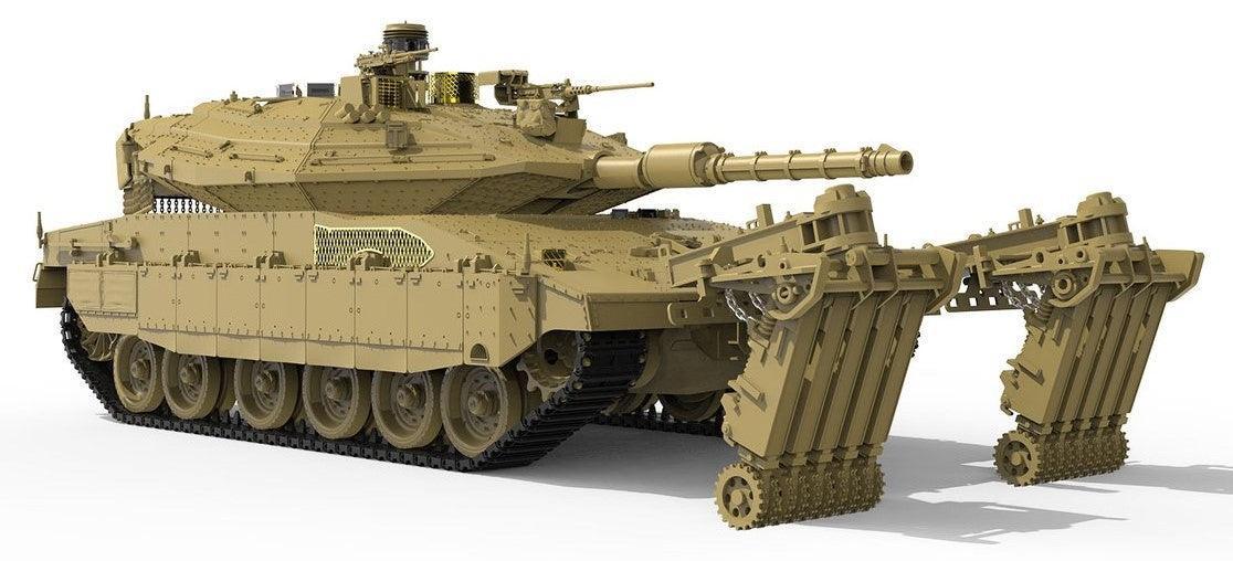 Meng TS-049 Israel Merkava Mk.4/4LIC w/Nochri-Kal Mine Roller System 1/35 Model Kit - A-Z Toy Hobby