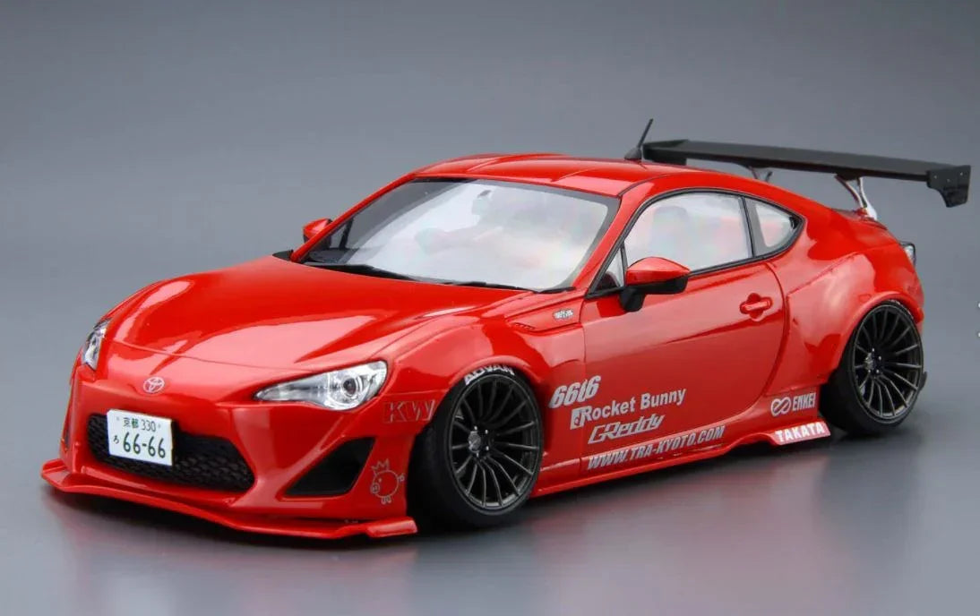 Aoshima 06186 Toyota 1986 12 Greddy & Rocket Bunny Enkei Ver. 1/24 Model Kit - A-Z Toy Hobby