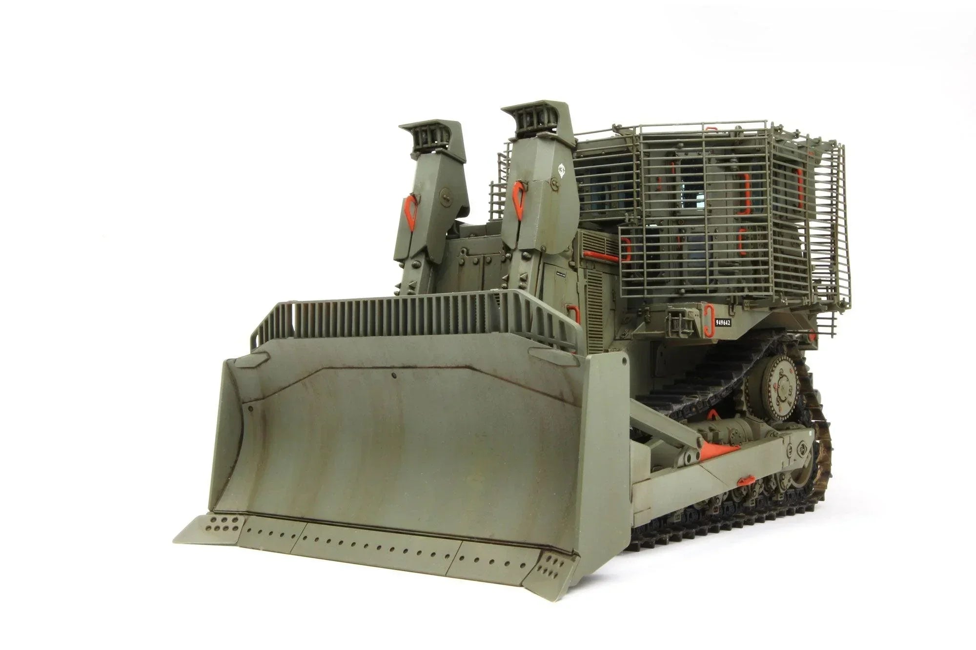 Meng SS-010 D9R Armored Bulldozer with Slat Armor 1/35 Model Kit - A-Z Toy Hobby