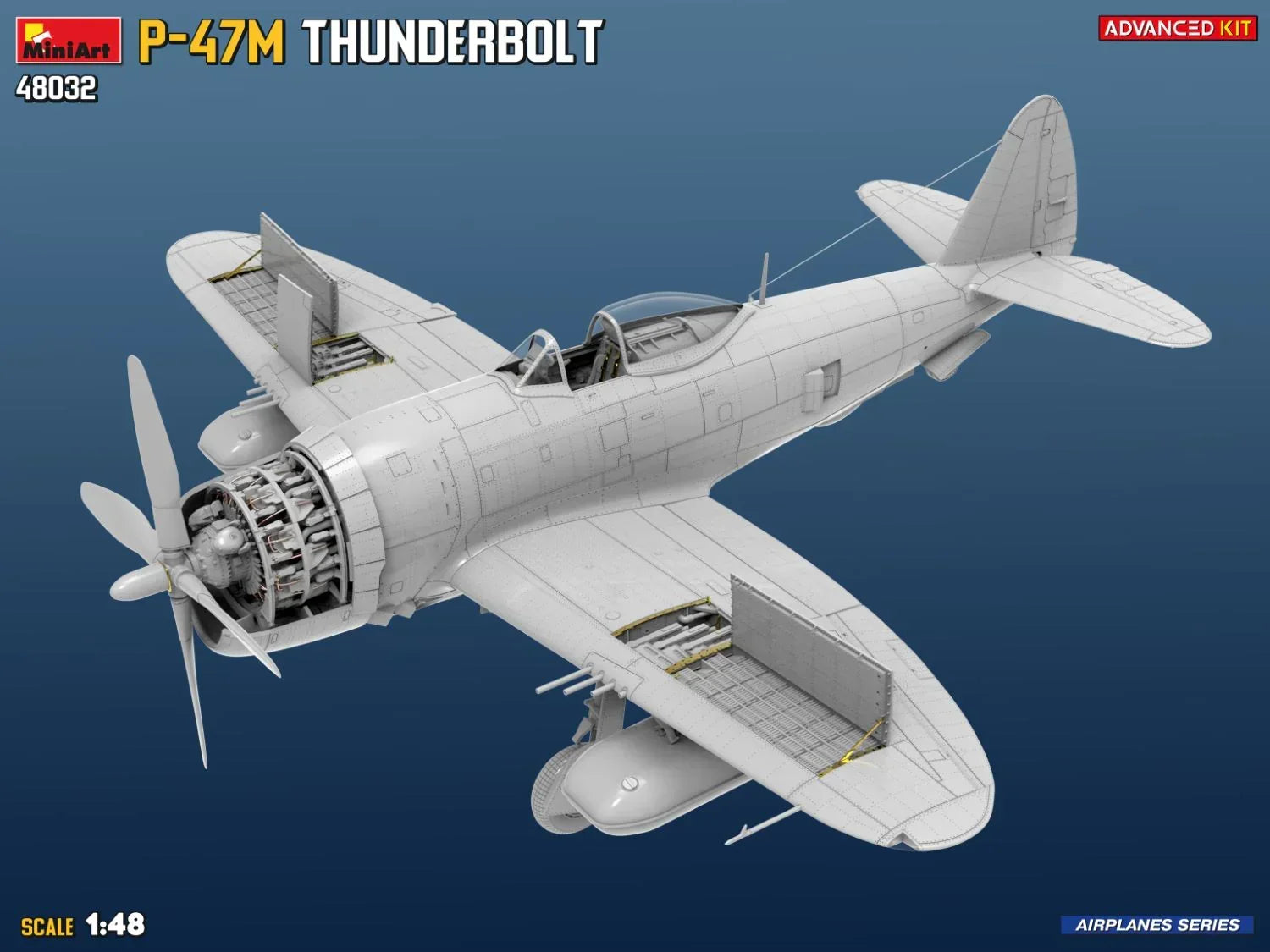 MiniArt 48032 P-47M Thunderbolt 1/48 Advanced Kit Model Kit