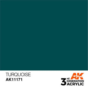 AK Interactive AK11171 3G Turquoise Acrylic Paint 17ml - A-Z Toy Hobby