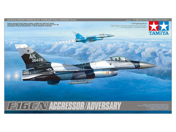 Tamiya 61106 F-16C/N Aggressor/Adversary 1/48 Model Kit - A-Z Toy Hobby