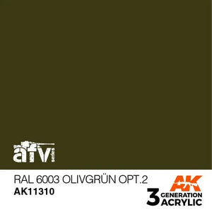 AK Interactive AK11310 3G AFV RAL 6003 Olivgrun opt.2 Paint 17ml - A-Z Toy Hobby