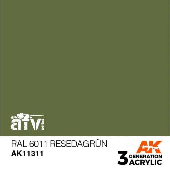 AK Interactive AK11311 3G AFV RAL 6011 Resedagrun Paint 17ml - A-Z Toy Hobby