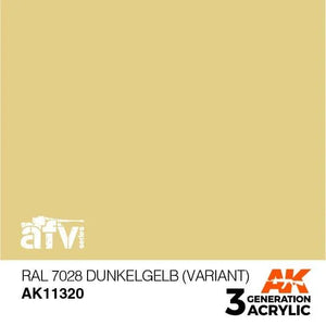AK Interactive AK11320 3G AFV RAL 7028 Dunkelgelb (Variant) Paint 17ml - A-Z Toy Hobby