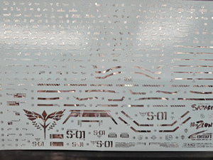 Delpi Holo Silver Water Decal For MG Sazabi - A-Z Toy Hobby