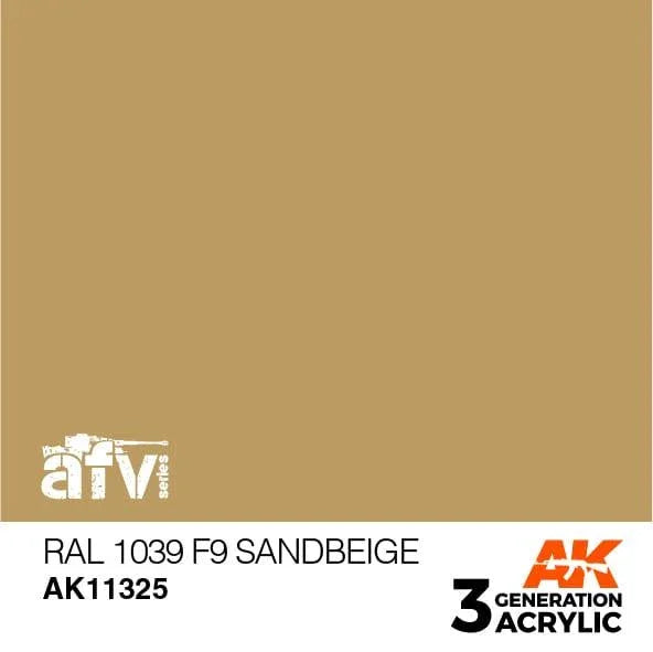 AK Interactive AK11325 3G AFV RAL 1039 F9 Sandbeige Paint 17ml - A-Z Toy Hobby