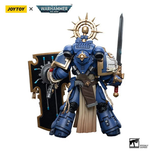 Joy Toy Warhammer 40K Ultramarines Primaris Captain with Relic Shield and Power Sword 1/18 Action Figure - A-Z Toy Hobby