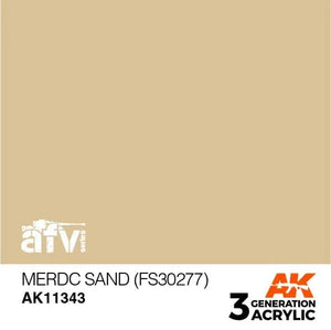 AK Interactive AK11343 3G AFV MERDC Sand (FS30277) Paint 17ml - A-Z Toy Hobby