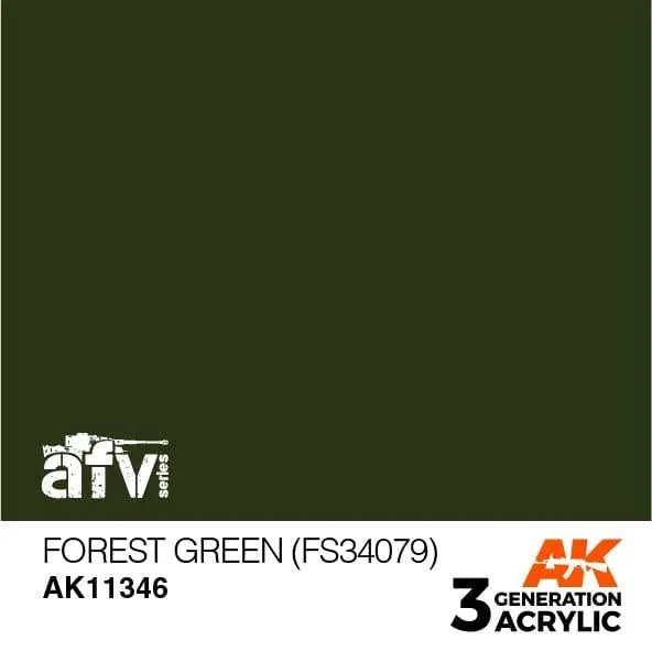 AK Interactive AK11346 3G AFV Forest Green (FS34079) Paint 17ml - A-Z Toy Hobby