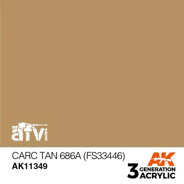 AK Interactive AK11349 3G AFV CARC Tan 686A (FS33446) Paint 17ml - A-Z Toy Hobby