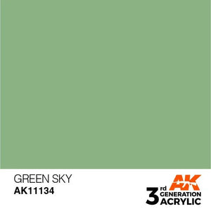 AK Interactive AK11134 3G Green Sky Acrylic Paint 17ml - A-Z Toy Hobby