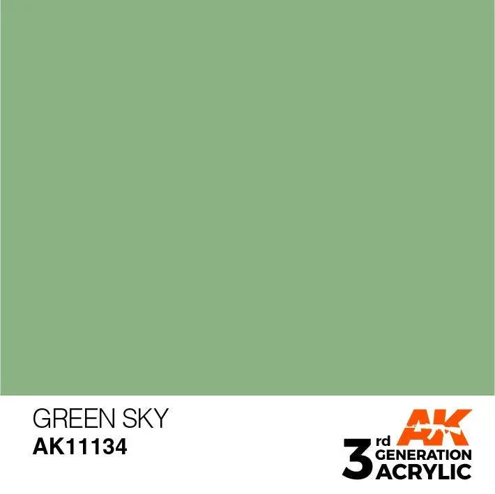 AK Interactive AK11134 3G Green Sky Acrylic Paint 17ml - A-Z Toy Hobby