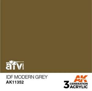AK Interactive AK11352 3G AFV IDF Modern Grey Paint 17ml - A-Z Toy Hobby