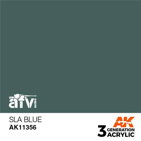 AK Interactive AK11356 3G AFV SLA Blue Paint 17ml - A-Z Toy Hobby