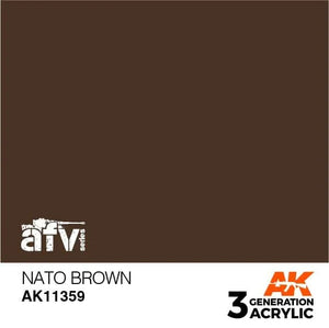 AK Interactive AK11359 3G AFV NATO Brown Paint 17ml - A-Z Toy Hobby