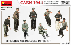 Miniart CAEN 1944 Pz.Kpfw.IV Ausf.H & Kfz.70 w/Crews. Big Set 1/35 Model Kit - A-Z Toy Hobby