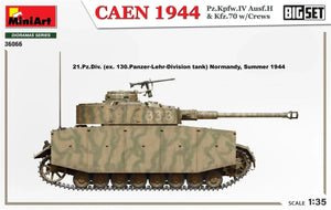 Miniart CAEN 1944 Pz.Kpfw.IV Ausf.H & Kfz.70 w/Crews. Big Set 1/35 Model Kit - A-Z Toy Hobby