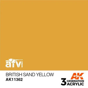 AK Interactive AK11362 3G AFV British Sand Yellow Paint 17ml - A-Z Toy Hobby