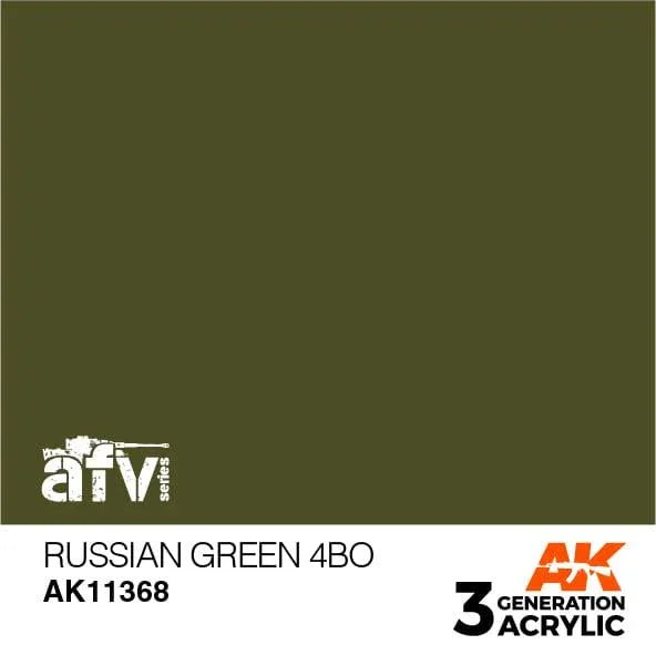 AK Interactive AK11368 3G AFV Russian Green 4BO Paint 17ml - A-Z Toy Hobby