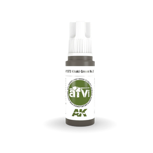AK Interactive AK11373 3G AFV Khaki green No.3 Paint Paint 17ml - A-Z Toy Hobby