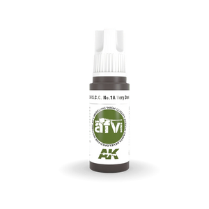 AK Interactive AK11384 3G AFV S.C.C. No.1A Very Dark Brown Paint 17ml - A-Z Toy Hobby