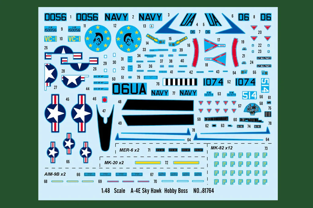 Hobby Boss 81764 A-4E Skyhawk 1/48 Model Kit - A-Z Toy Hobby
