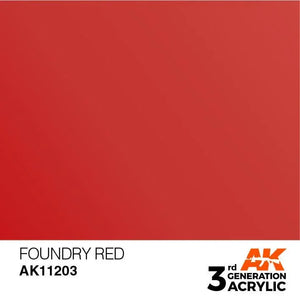 AK Interactive AK11203 3G Foundry Red Acrylic Paint 17ml - A-Z Toy Hobby