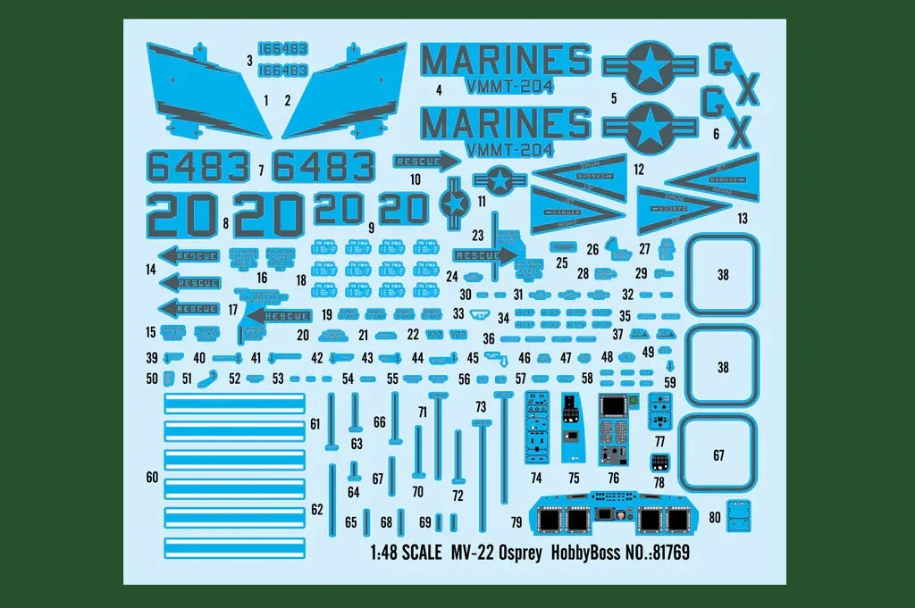 Hobby Boss 81769 MV-22 Osprey 1/48 Model Kit - A-Z Toy Hobby