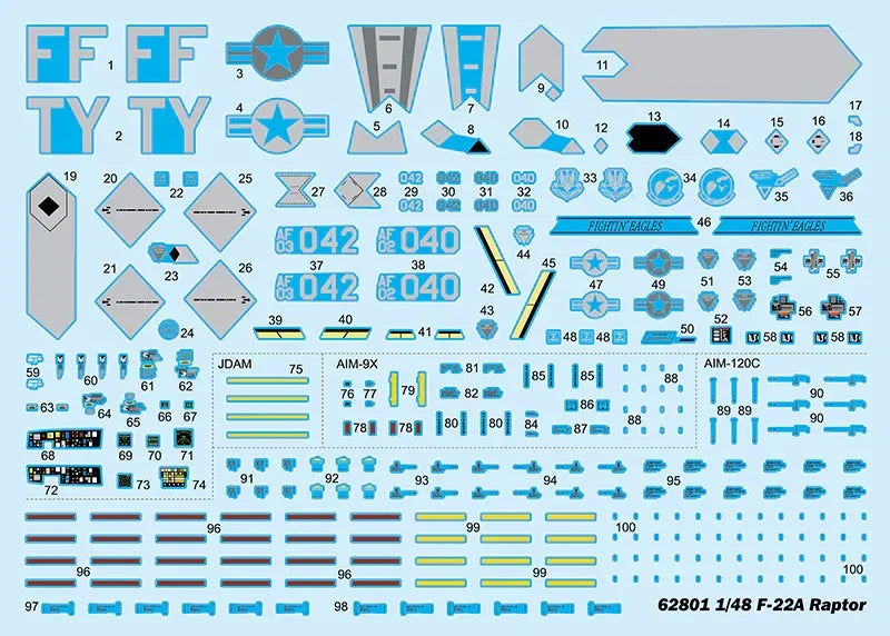 iLoveKit 62801 F-22A Raptor 1/48 Model Kit - A-Z Toy Hobby