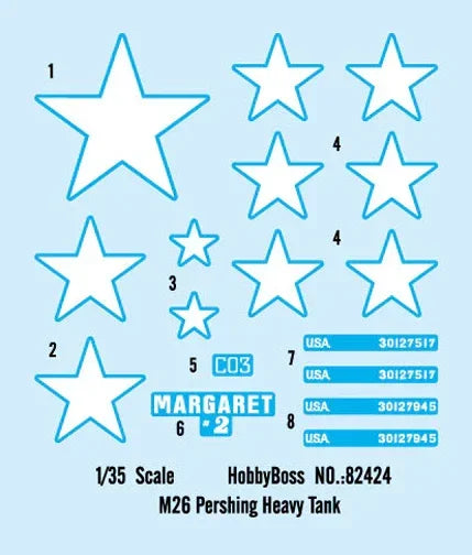 Hobby Boss 82424 M26 Pershing Heavy Tank 1/35 Model Kit