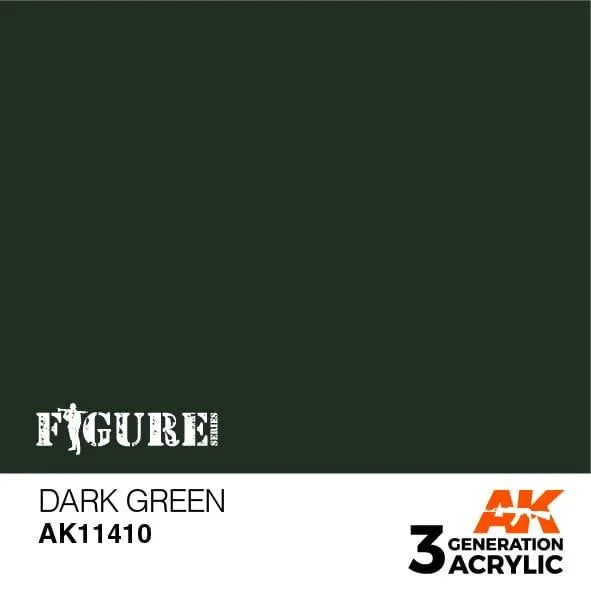 AK Interactive AK11410 3G Figure Dark Green Paint 17ml - A-Z Toy Hobby