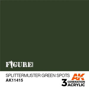 AK Interactive AK11415 3G Figure Splittermuster Green Spots Paint 17ml - A-Z Toy Hobby