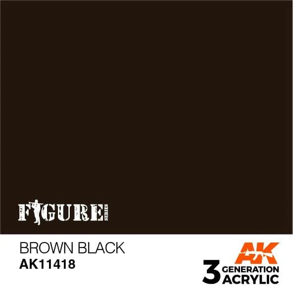 AK Interactive AK11418 3G Figure Brown Black Paint 17ml - A-Z Toy Hobby