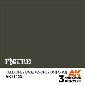 AK Interactive AK11423 3G Figure Field Grey Base #2 (Grey Uniform) Paint 17ml - A-Z Toy Hobby