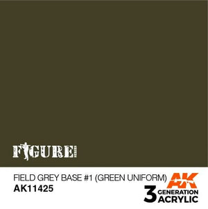 AK Interactive AK11425 3G Figure Field Grey Base #1 (Green uniform) Paint 17ml - A-Z Toy Hobby