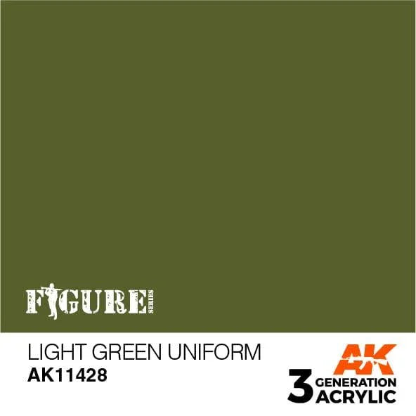AK Interactive AK11428 3G Figure Light Green Uniform Paint 17ml - A-Z Toy Hobby