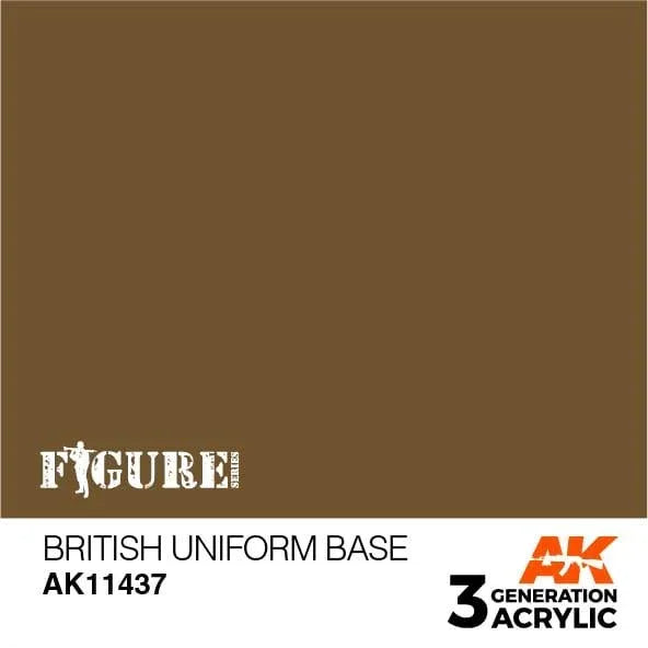 AK Interactive AK11437 3G Figure British Uniform Base Paint 17ml - A-Z Toy Hobby