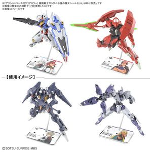 Bandai Action Base 6 Clear with The Witch From Mercury Sticker Set Stand - A-Z Toy Hobby