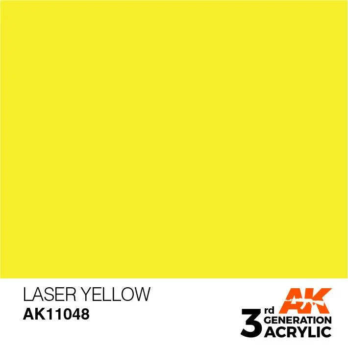 AK Interactive AK11048 3G Laser Yellow Acrylic Paint 17ml - A-Z Toy Hobby