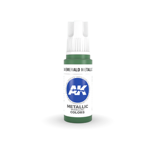 AK Interactive AK11204 3G Emerald Metallic Green Acrylic Paint 17ml - A-Z Toy Hobby