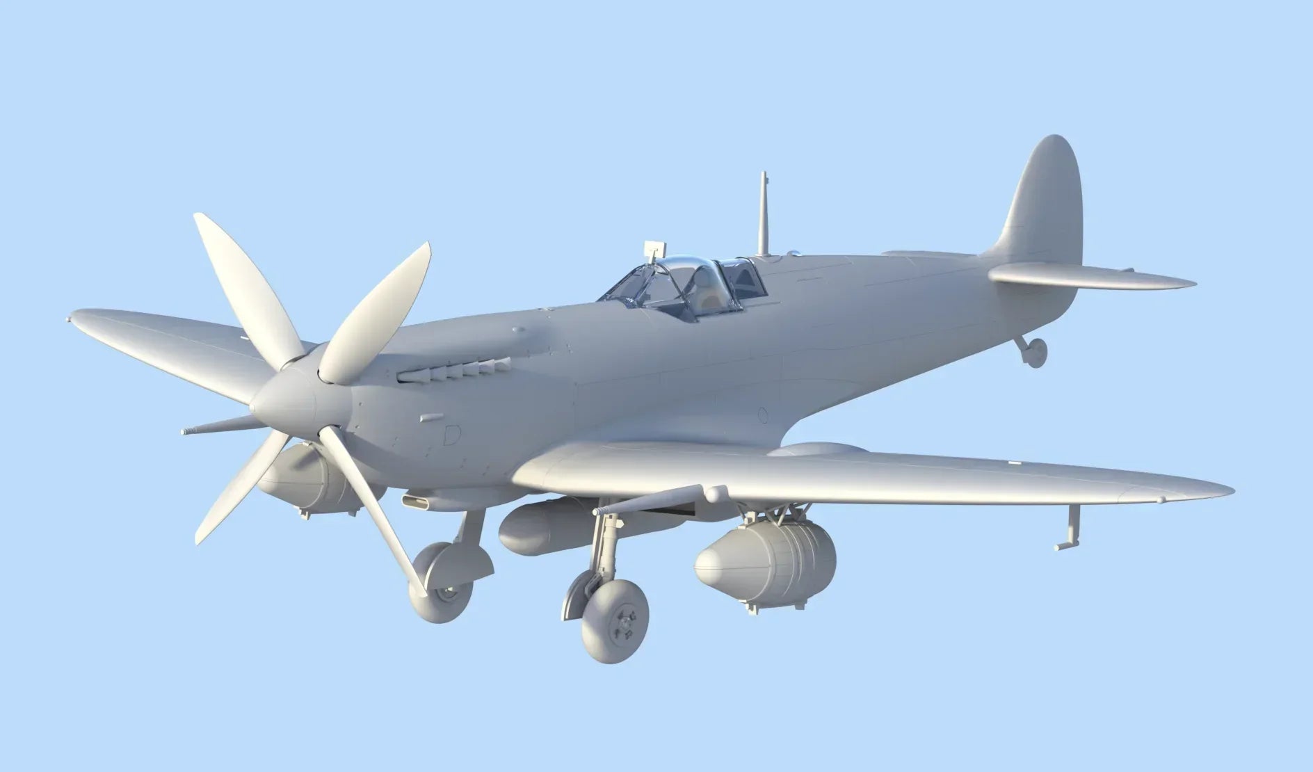 ICM 48060 Spitfire Mk.IXC 'Beer Delivery' 1/48 Model Kit - A-Z Toy Hobby