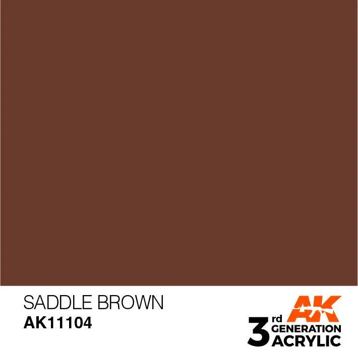 AK Interactive AK11104 3G Saddle Brown Acrylic Paint 17ml - A-Z Toy Hobby